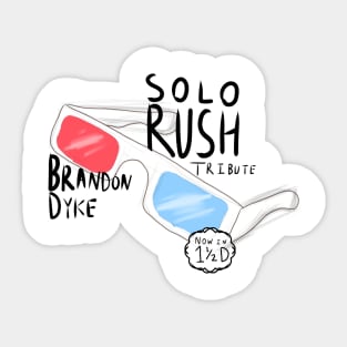 Brandon Dyke Solo Rush Tribute Artist Sticker